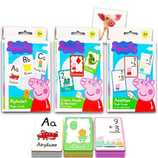 Peppa Pig Flash Cards Set (3 Pack) with Sticker