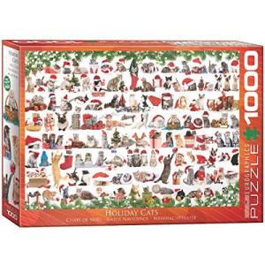EuroGraphics Christmas Kittens Puzzle (1000 Pieces), Multi-Colored