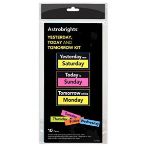 Astrobrights Teacher Decor, Yesterday, Today & Tomorrow Kit, 10 Pieces (99827-01)