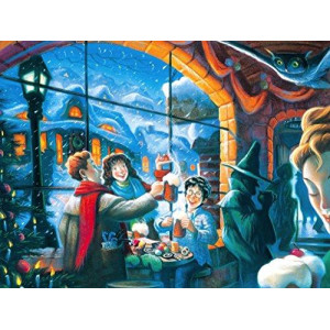 New York Puzzle Company - Harry Potter Three Broomsticks - 500 Piece Jigsaw Puzzle