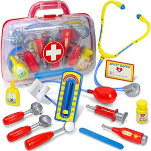 Kidzlane Doctor Kit for Kids | Kids Doctor Playset | Toddler Toy Doctor Kit |Toys Doctor Kit, Play Doctor Set for Kids with Case | Pretend Medical Kids Dr Kit with Kids Stethoscope Included