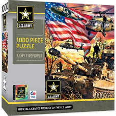 1000 Piece Jigsaw Puzzle for Adult, Family, Or Kids - Army Firepower by Masterpieces - 19.25"X26.75" - Family Owned American Puzzle Company