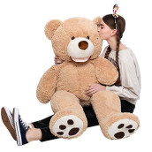 MaoGoLan Giant Teddy Bears Large Plush 39 Inch Stuffed Animals Toy Valentines Day Big Teddy Bear for Girlfriend Children Light Brown