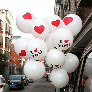 White Red Heart Latex Balloons 100pcs/pack 2.8g Party Wedding Birthday Marriage Love Valentine's Day Romantic Wedding Decoration Mix 2 Style