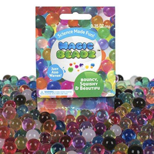 Colorful Non Toxic Water Beads (15 Pack of 0.35oz Each)- Multi Color Water Beads in 12 Colors - Large Water Beads Grows Many Times Original Size - Water Beads for Plants or Vases- Sensory Play Fun, 3+