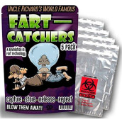 Gears Out Fart Catchers - 5 Pack - Funny Gag Gifts for Men - Silly Gifts - Biohazard Bags - Gifts for Teens - Silly Stocking Stuffers - Funny Butt Gifts