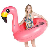 Jasonwell Giant Inflatable Flamingo Pool Floats Party Float Tube with Fast Valves Summer Beach Swimming Pool Lounge Raft Decorations Toys for Adults & Kids
