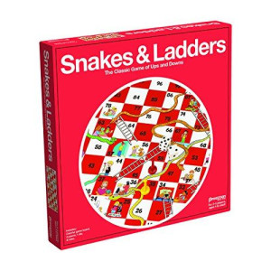 Pressman Snakes & Ladders Game, 2-4 Players, Ages 4 & Up, 5"