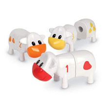 Learning Resources Snap-n-Learn Counting Cows Toy Set, Develops Color Recognition, Counting & Sorting Set, Farm Animals, 20 Pieces, Ages 18+ months