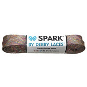 Derby Laces Rainbow Mirage Spark Shoelace for Shoes, Skates, Boots, Roller Derby, Hockey and Ice Skates (84 Inch / 213 cm)