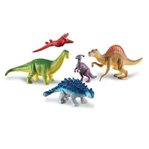 Learning Resources Jumbo Dinosaurs Expanded Set, Dinosaur Toys, Paleontology for Kids, Set of 5, Ages 3+