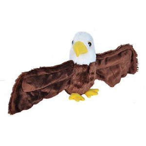 Wild Republic Huggers Bald Eagle Plush Toy, Slap Bracelet, Stuffed Animal, Kids Toys, 8"