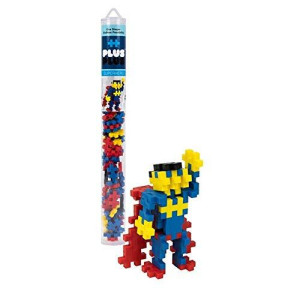 PLUS PLUS - Superhero - 70 Piece Tube, Construction Building Stem/Steam Toy, Kids Mini Puzzle Blocks