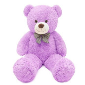 MaoGoLan Big Purple Human Size Teddy Bear 4 Feet 47 inch Huge Lavender Teddy Extra Large Lilac Bears for Girlfriend Wife