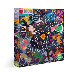 eeBoo Piece and Love Zodiac Constellation 1000 piece square adult Jigsaw Puzzle Glow in the Dark
