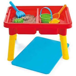 Toddler Sensory Table | Kids Table with Lid | Sensory Bin | Kidoozie | Mega Block Compatible Lid | Indoor Outdoor Use , Red