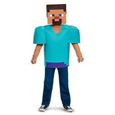 Steve Classic Minecraft Costume, Multicolor, Medium (7-8)
