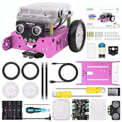 Makeblock mBot STEM Projects for Kids Ages 8-12, Coding Robot Kit Learning Education Robot Toys for Boys and Girls to Learn Robotics, Electronics and Scratch Arduino Programming While Playing - Pink