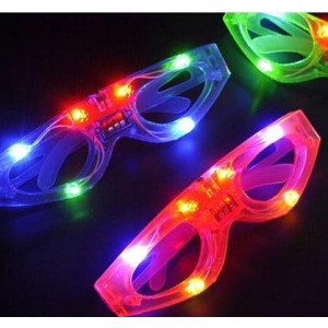 12ct LED Light Up Sunglasses - Flashing Multi Colored Led Glasses Best Party Favors Light Up Flashing Glasses for Children (Mask)