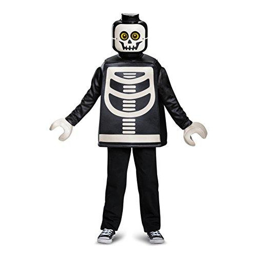 Disguise Lego Skeleton Classic Costume, Black, Small (4-6)