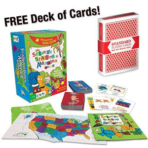 Gamewright Scrambled States of America with Free Deck of Playing Cards