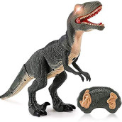 Liberty Imports Dino Planet Remote Control R/C Walking Dinosaur Toy with Shaking Head, Light Up Eyes & Sounds (Velociraptor)