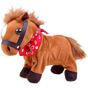 Interactive Galloping Horse Plush Toy - Animated Walking Kids Electronic Pet Pony Animal with Sound Control