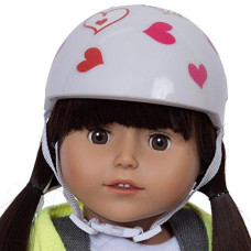 The New York Doll Collection Bicycle Helmet for Dolls - Fits American Girl Dolls and All 18 Inch Dolls (White)