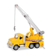 DRIVEN by Battat - Micro Crane Truck - Toy Crane Truck with Lights, Sounds and Movable Parts for Kids Age 3+ , Yellow