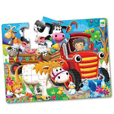 The Learning Journey My First Big Floor Puzzle - Farm Friends - 12 Piece Toddler Puzzle (2 X 1.5) - Educational Gifts for Boys & Girls Ages 2 & Up, Multi