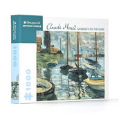 Claude Monet - Sailboats on The Seine 1000 Piece Jigsaw Puzzle 25 x 20in