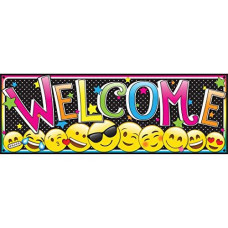 Ashley Magnetic Emoji Welcome Banner, 0.1" x 6" x 17"