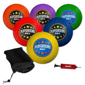 Franklin Sports Playground Balls - Rubber Kickballs and Playground Balls For Kids - Great for Dodgeball, Kickball, and Schoolyard Games  8.5 Diameter, Multicolor Pack of 6