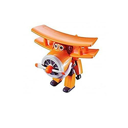 Super Wings 5" Transforming Grand Albert Airplane Toys, Vehicle Action Figure, Plane to Robot, Fun Toys for 3+ Year Old Boys and Girls, Preschool Kids Birthday Gift Orange