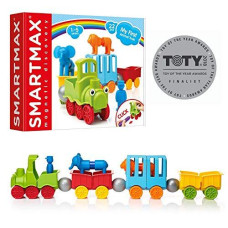 SmartMax My First Animal Train STEM Magnetic Discovery Play Set with Moving Train and Soft Animals for Ages 1-5