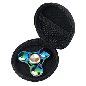 Mtele EDC Hand Spinner Metal Fidget ADHD Focus Toy Ultra Durable High Speed Anxiety Relief Toys,Rainbow Color