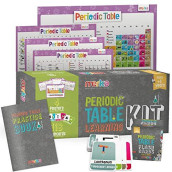 merka Kids' Periodic Table of The Elements Learning Kit - Chemistry & Science Education Set Includes 4 Posters, 118 Flashcards, and Practice Book with Exercises & Puzzles - for Children Ages 5 and Up