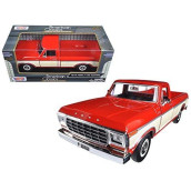 Maisto 1979 Ford F-150 Pickup Truck 2 Tone Red/Cream 1/24 Model Car by Motormax