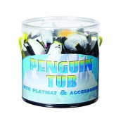 Warm Fuzzy Toys Penguin Tub Figurines with Playmat