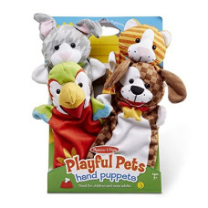 Melissa & Doug Playful Pets Hand Puppets (Set of 4)