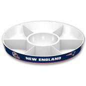 Fremont Die NFL New England Patriots Party Platter, 14.5" Diameter, 14.5" Diameter, White/Team Colors