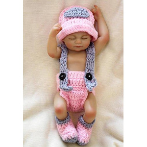 Wamdoll Miniature 10" Truly Real Beautiful Dreamer Newborn Baby Dolls Silicone Vinyl Full Body Waterproof for Girl