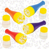 Mini Blizzard Bubble Blower Set by ArtCreativity - Set of 4 Bubble Blasters with 4 Bottles of Bubble Mixture - Vibrant Assortment of Color - Non-Toxic Plastic - Fun Summer Toys for Boys and Girls
