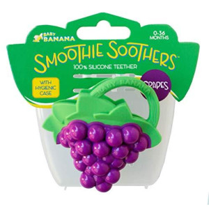 Baby Banana - Grape Smoothie Soother, Toy Teethers and Chew Toys for Teething Infant, Baby, and Toddler
