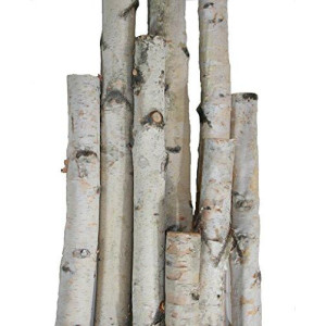 Wilson White Birch Decorative Poles - Kiln Dried Home Dcor, Small 1.5-2.5" D x 3, 4, and 5' H (Set of 3)