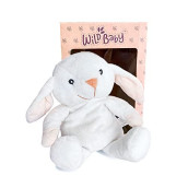 WILD BABY Stuffed Animals Easter Bunny Rabbit - Microwavable Bunny Stuffed Animal with Aromatherapy for Babies and Kids - Bunny Plush Toy 10" (Bunny)