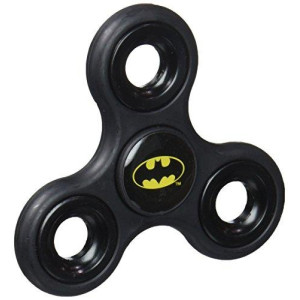 FOCO Batman Diztracto Spinnerz Three Way Fidget Toy Spinner, Black, 3" x 2.75"