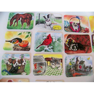 Baby Animals Matching Game Memory Cards Farm and Birds