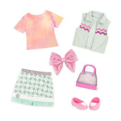 Glitter Girls  Dazzling Denim Skirt & Top Deluxe Outfit - 14-inch Doll Clothes & Accessories For Girls Age 3 & Up (GG50091Z)