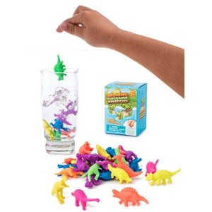 IPIDIPI TOYS Water Growing Dinosaurs - 32 Pack - Expandable Animals, Fit as Easter Egg Fillers for Kids, Party Favors - Great Gift for Boys and Girls, Goodie Bag Fillers 3 4 5 6 7